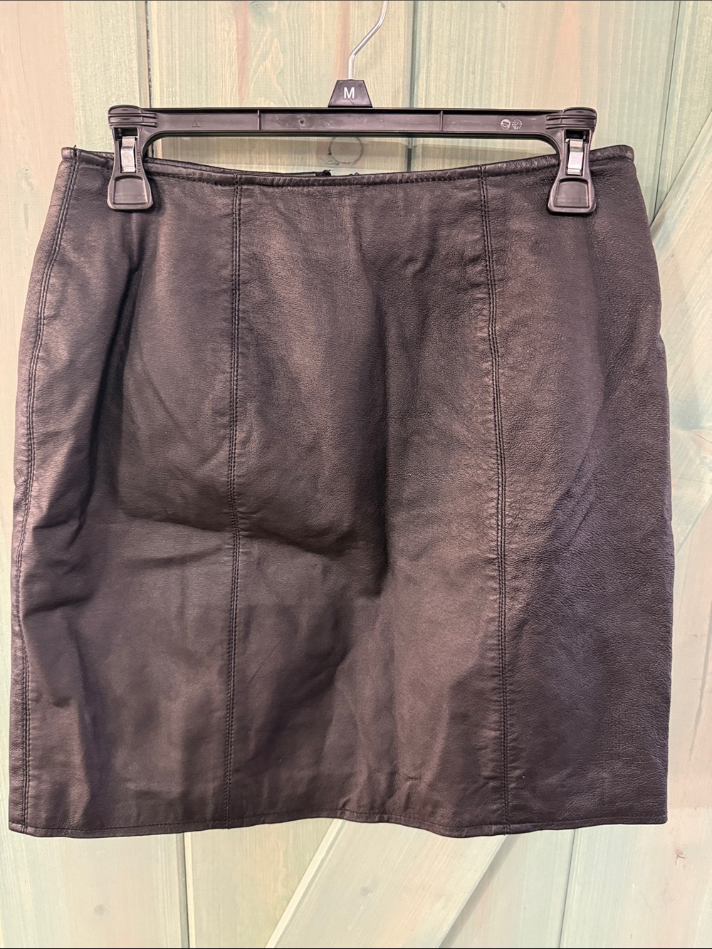 Amanda Smith mini skirt genuine leather black ladies 8 women’s
